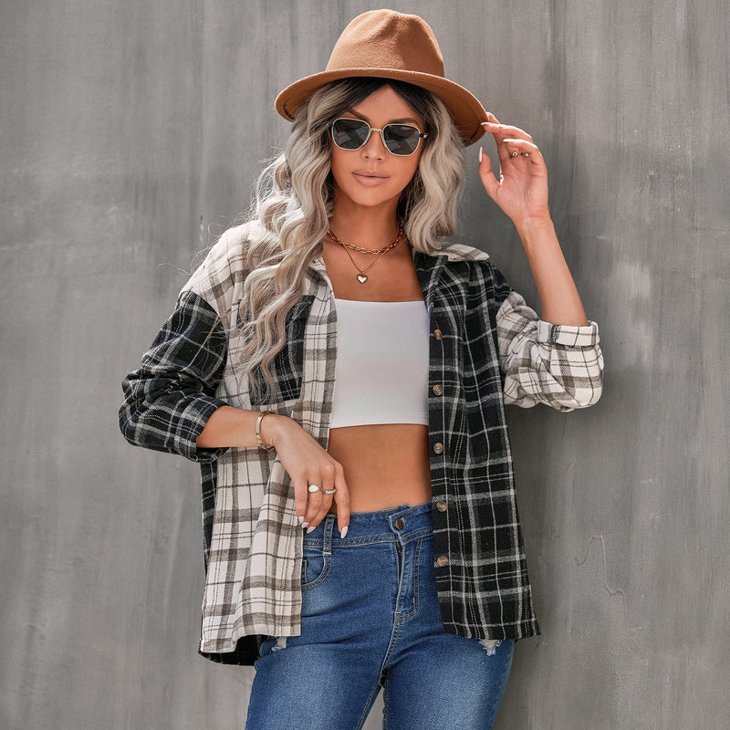 Long Sleeve Plaid Front Pocket Shirt