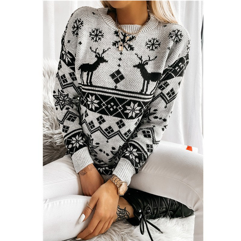 Long Sleeve Knitted Xmas Sweater