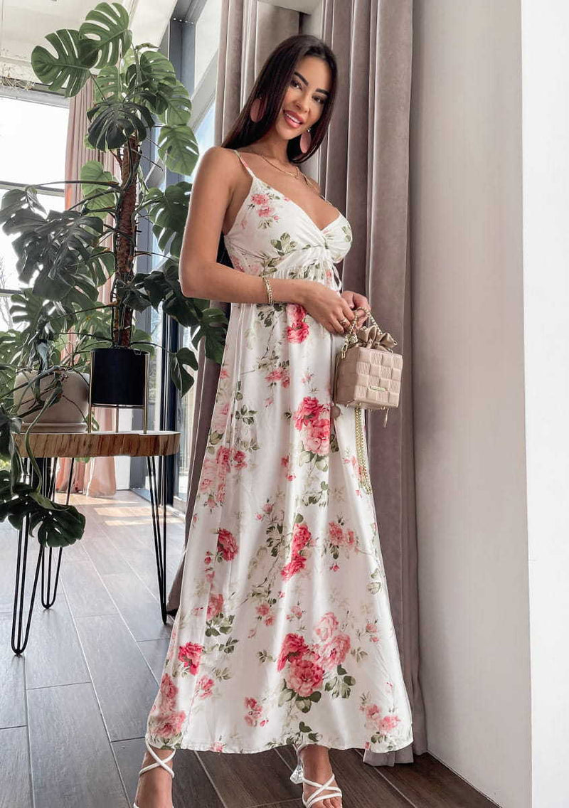 Spaghetti Strap Sleeveless High Waist Maxi Dress