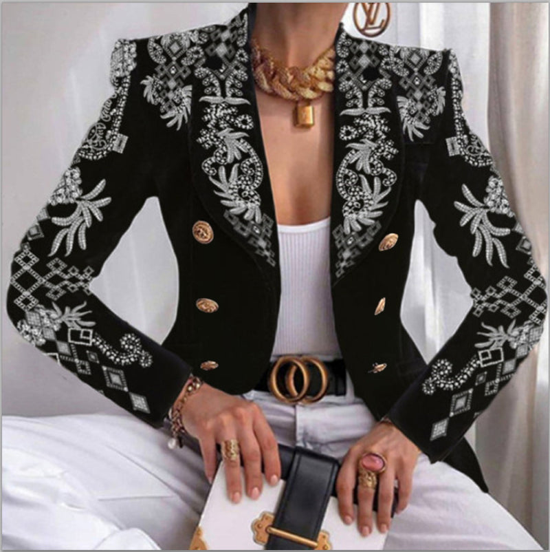 Lapel Collar Blazer Slim Jacket