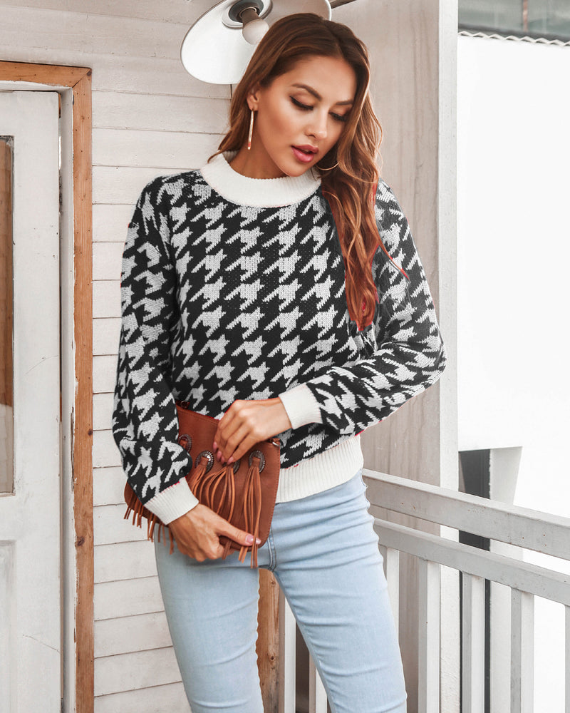 Casual Round Neck Pullover Sweater