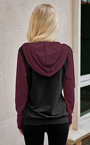 Zip Up Pocket Drawstring Hooded Sweatshirt