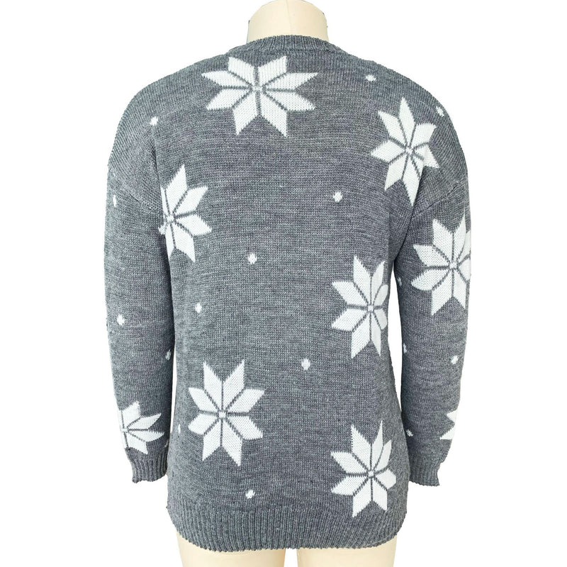 Christmas Print Crew Neck Sweater