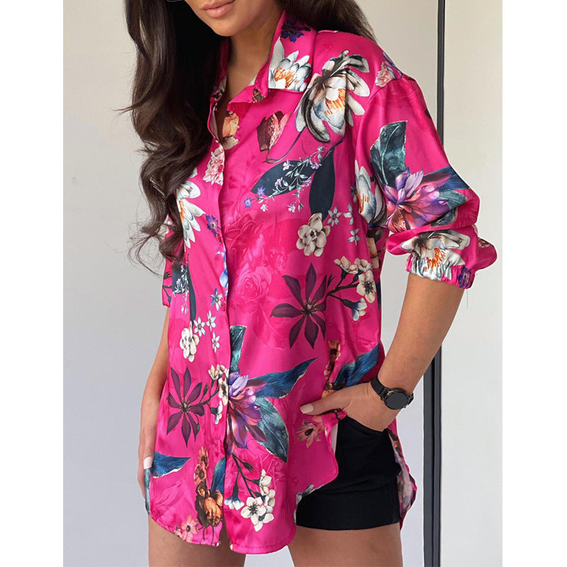 Long Sleeve Floral Button Down Shirt