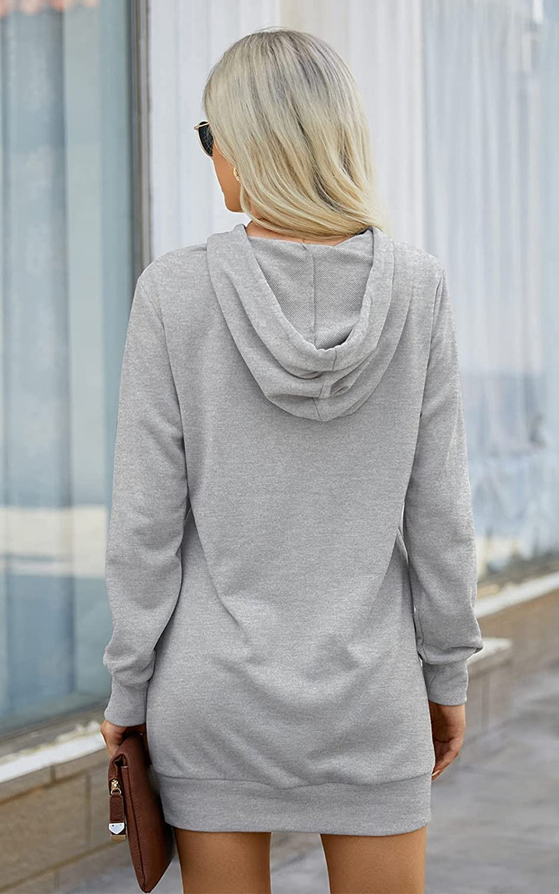 Lightweight  Drawstring Hooded Sweatshirt