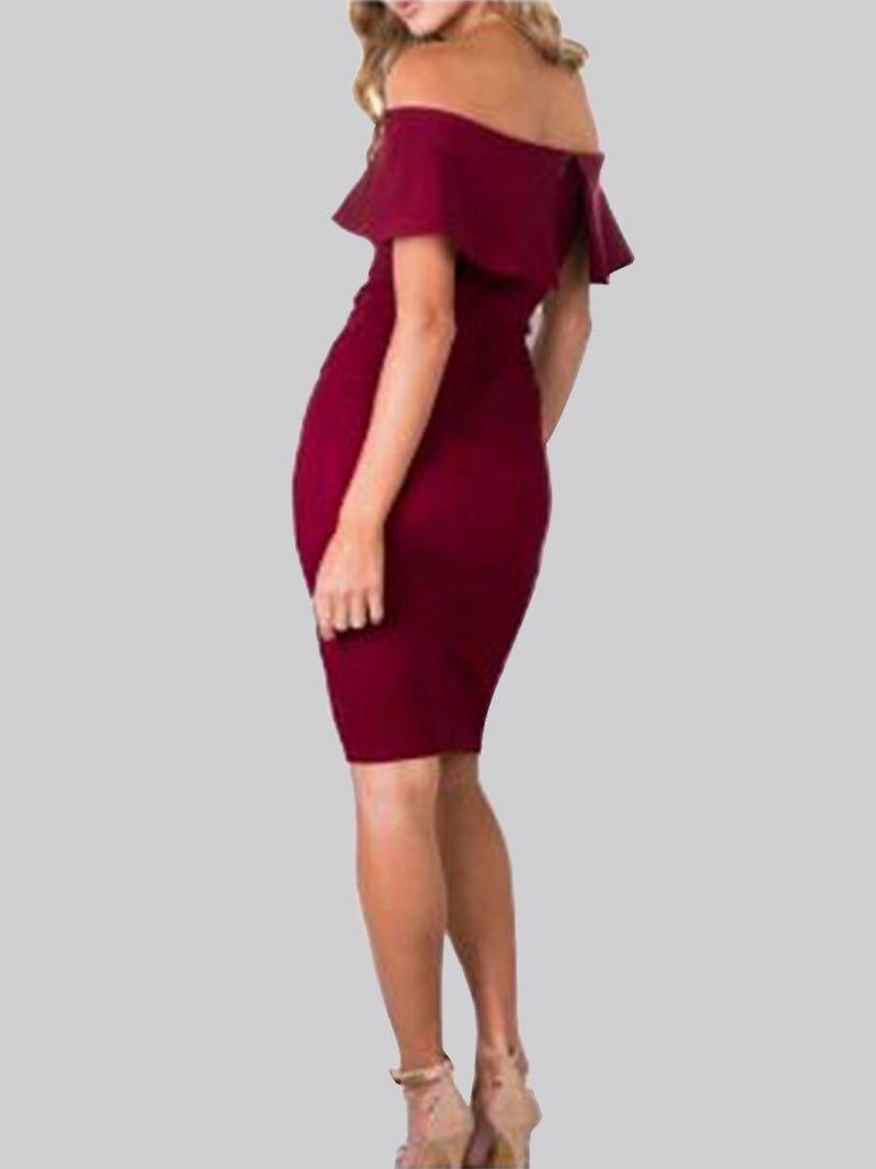 Off Shoulder Layered Body-con Sexy Dress - Landing Closet