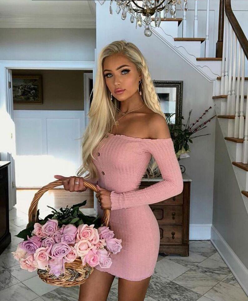 Long Sleeve Sexy Strapless Hip Dress