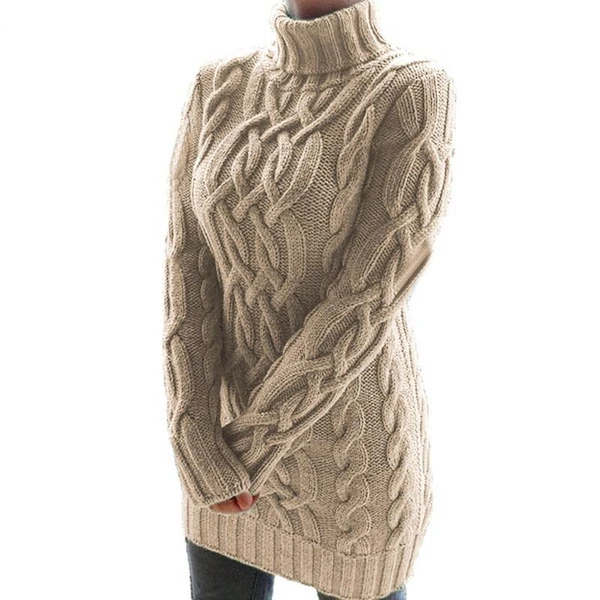 Mini Turtleneck Long Sleeve Warm Loose Sweater