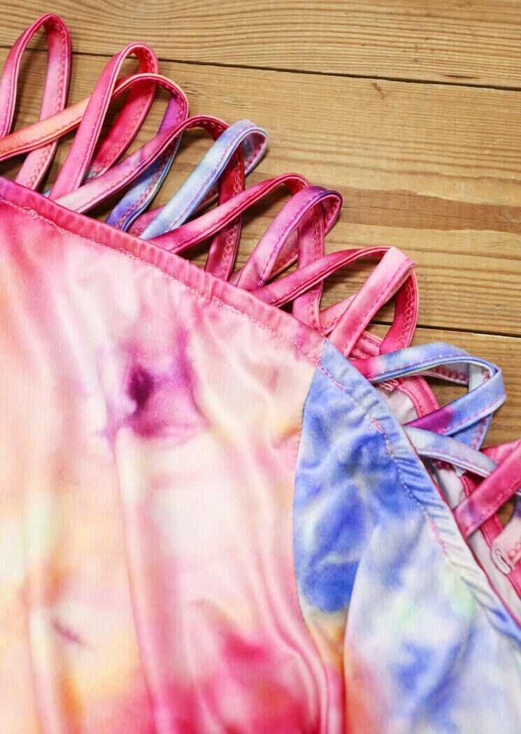 Tie Dye Cold Shoulder Blouse