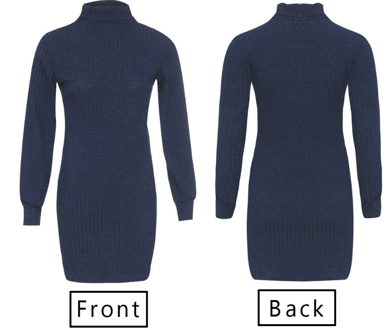 Turtle Neck Bodycon Mini Sweater