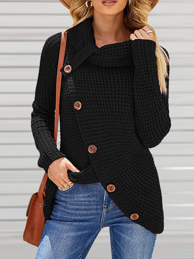 Long Sleeve Chunky Cowl Neck Sweaters