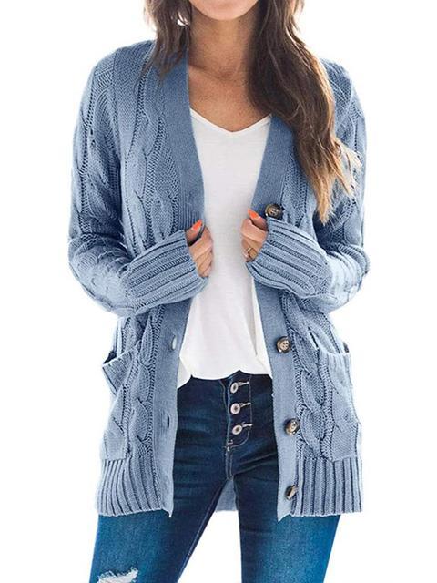 Casual Solid Loose Cardigan