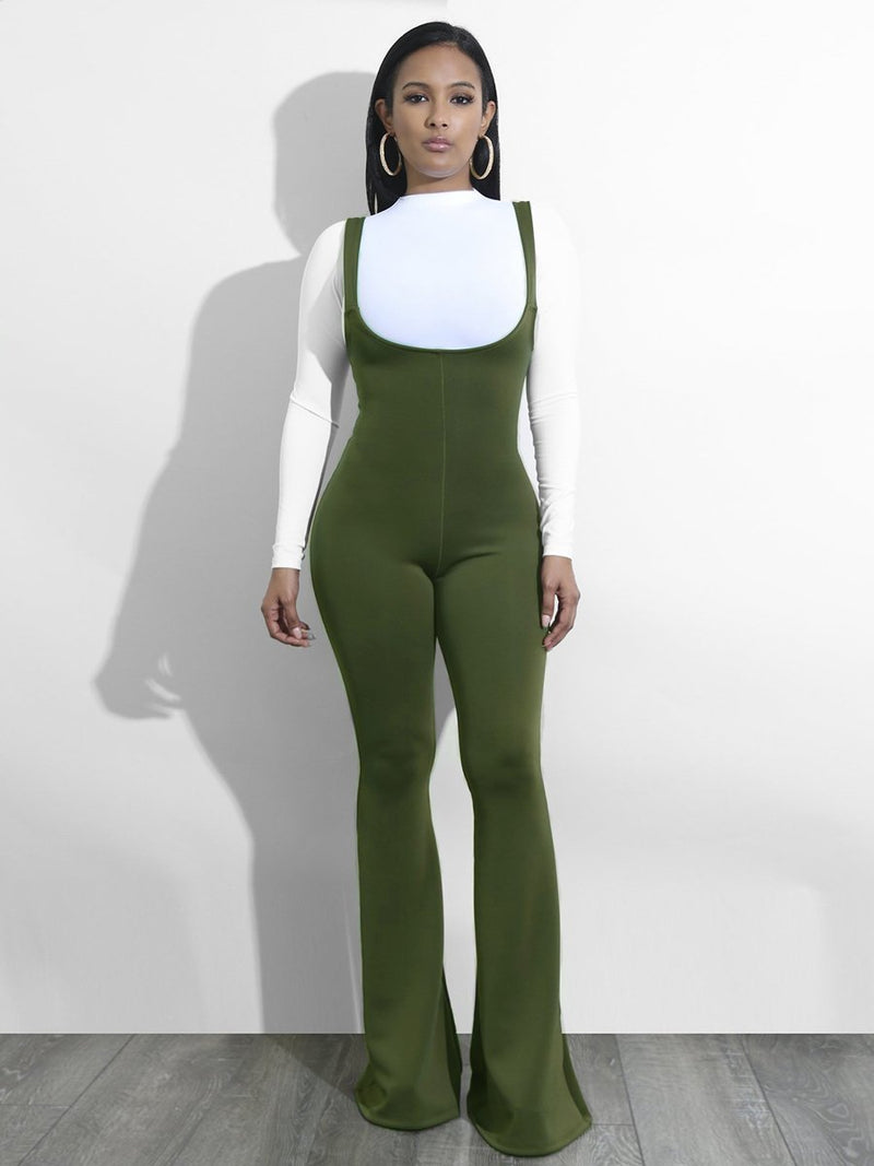 Backless Tight-fitting Bodysuit Jumpsuit - Landing Closet