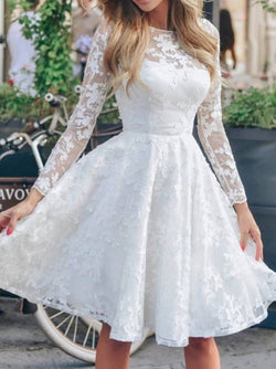 Women's Dresses Lace Long Sleeve Mini Dress