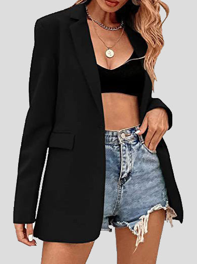 Women's Blazers Casual Solid Lapel Slim Fit Blazer