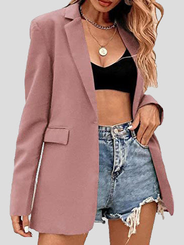 Women's Blazers Casual Solid Lapel Slim Fit Blazer