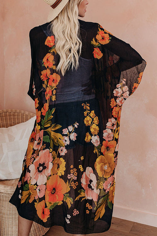 Your Sunny Day Floral Print Kimono