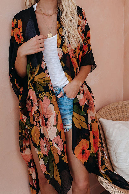 Your Sunny Day Floral Print Kimono