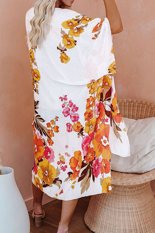 Your Sunny Day Floral Print Kimono