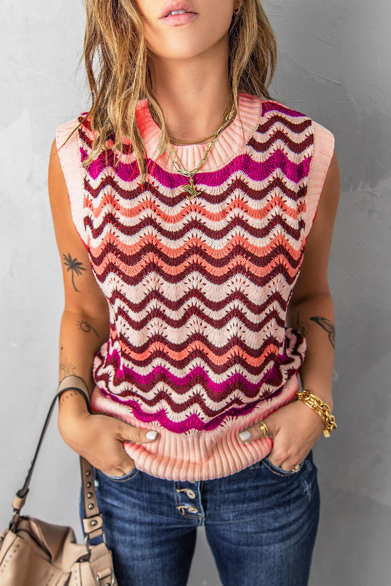 Knit Rainbow Tank Sweater