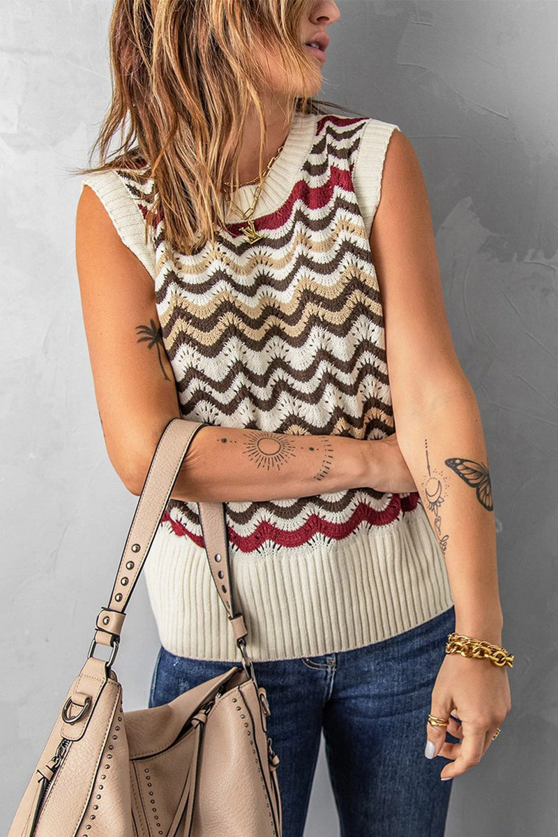 Knit Rainbow Tank Sweater