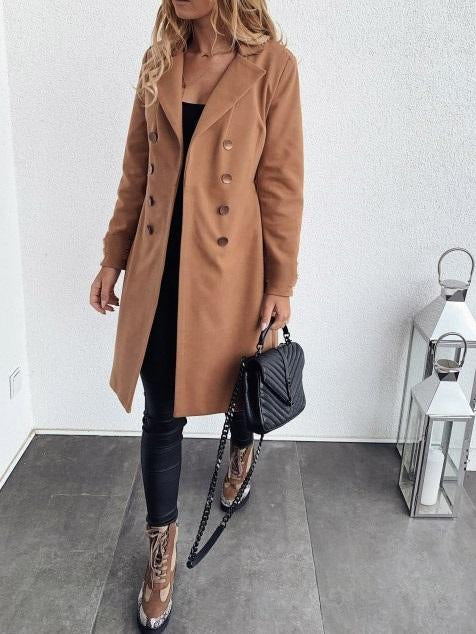 Long Sleeve Double Breasted Coat