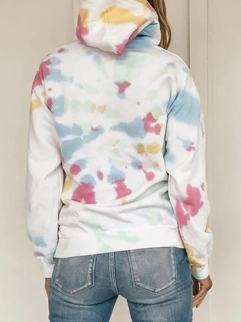 Tie Dye Pattern Loose Hoodie Sweatshirt