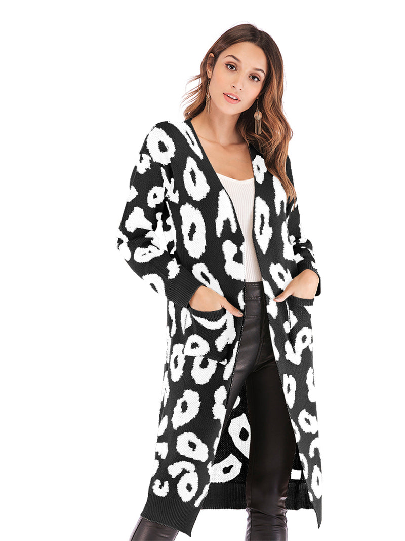 Women's Leopard Print Cardigan Sweater