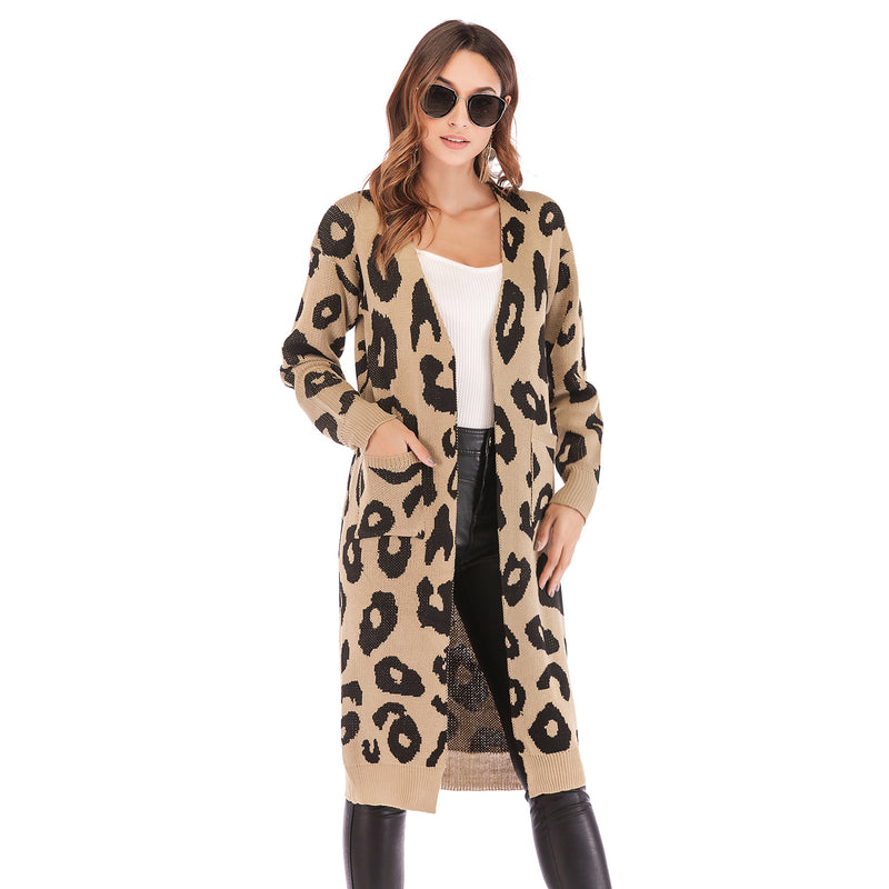 Women's Leopard Print Cardigan Sweater