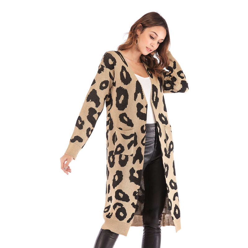 Women's Leopard Print Cardigan Sweater