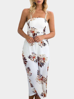 Floral Print Wide Leg Jumpsuit - Landing Closet