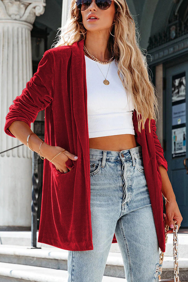 Picture Perfect Velvet Blazer