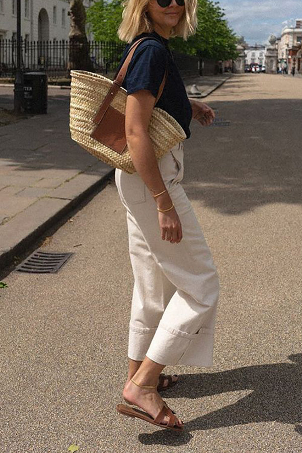 Straw Wicker Basket Bag