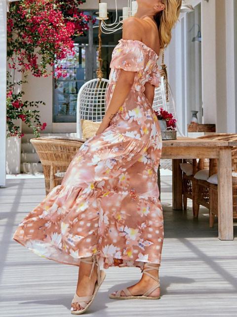 Bohemia Flower Print Long Dress