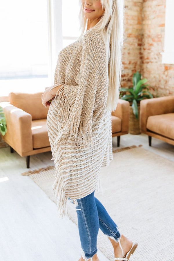 Sweet And Innocent Chenille Poncho Top