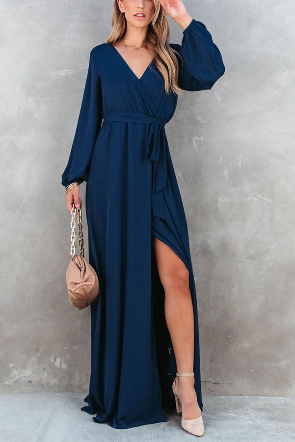 Elegance Is Beauty Front Tie Maxi Dress