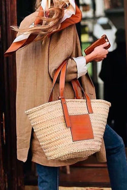 Straw Wicker Basket Bag