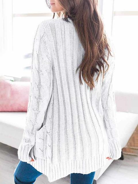 Casual Solid Loose Cardigan