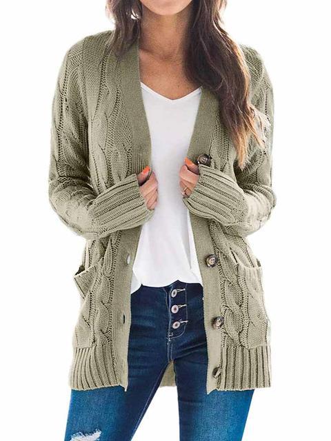 Casual Solid Loose Cardigan