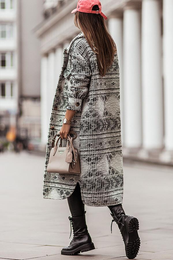 Cozy Up In Carolina Printed Coat