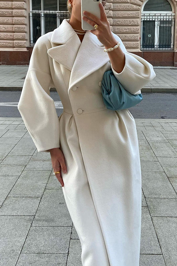 Winter Glam Contour Turndown Collar Maxi Coat