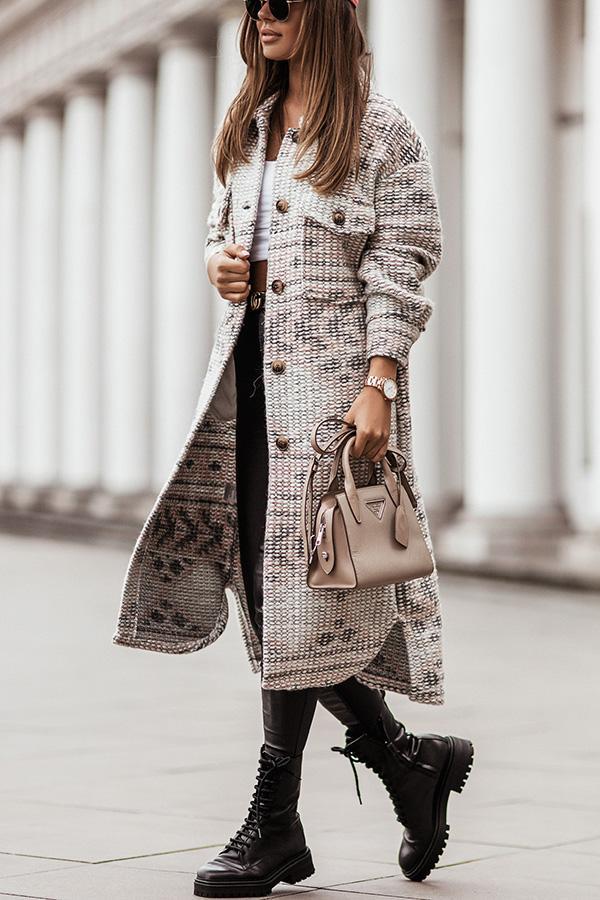 Cozy Up In Carolina Printed Coat