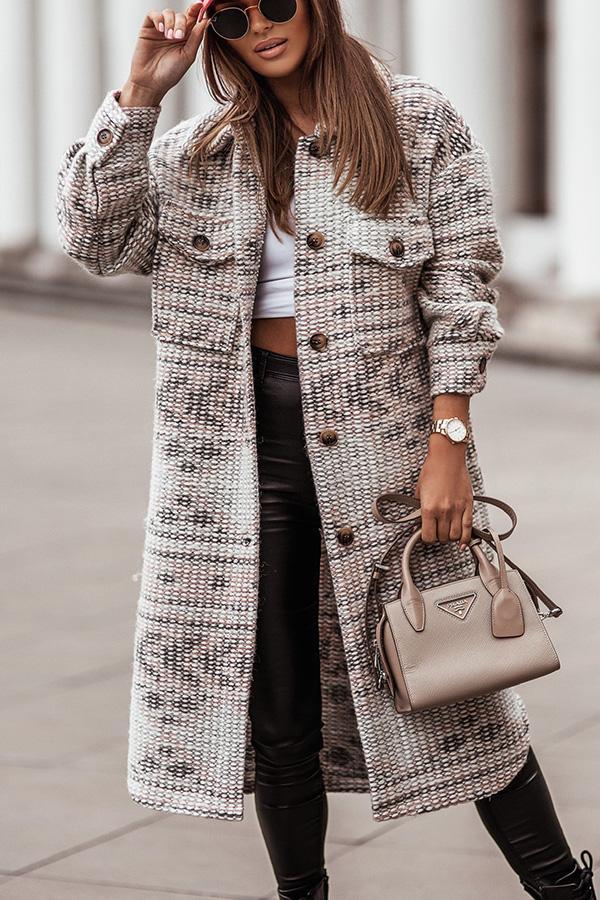 Cozy Up In Carolina Printed Coat