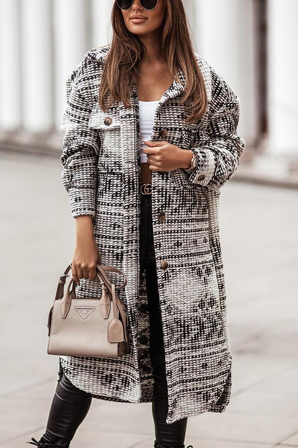 Cozy Up In Carolina Printed Coat