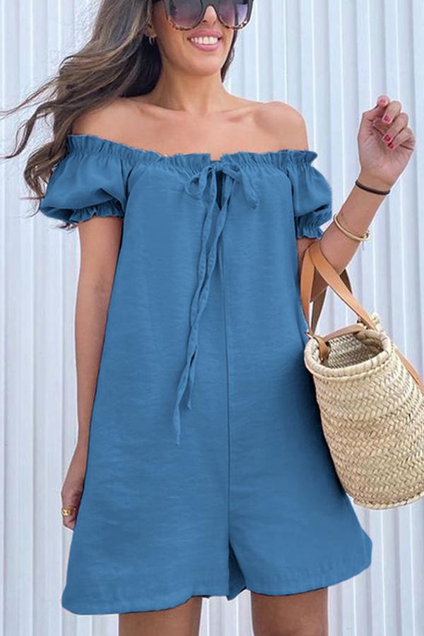 Winsome Ruffle Strapless Romper