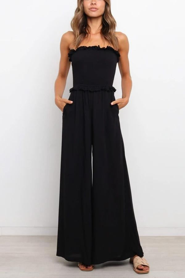 Count on Me Strapless Utility Jumpsuit