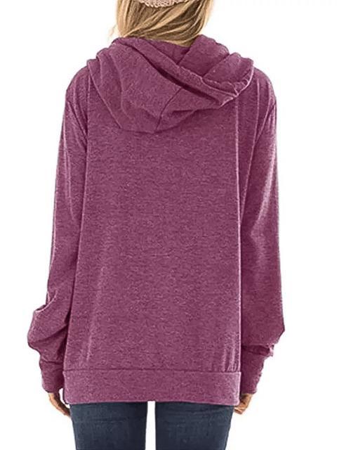 Faith Printed Drawstring Hooded Sweatshirt