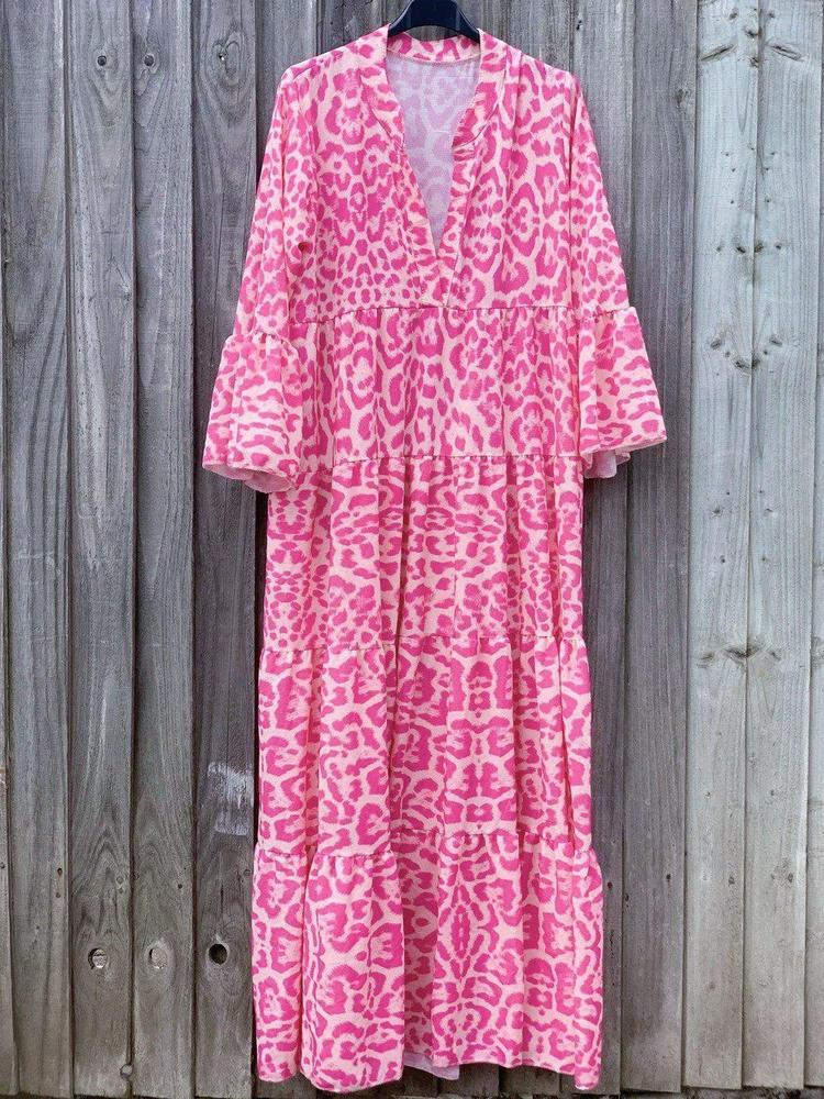 Le Pink Chic Leopard Print Dress-