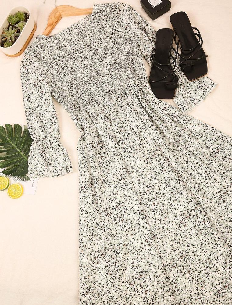 Sweet as Honey Floral Print Maxi Dress-