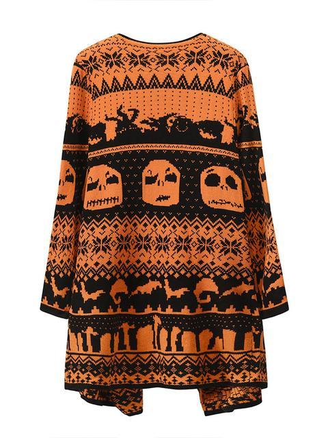 Halloween Skull Knitted Cardigan